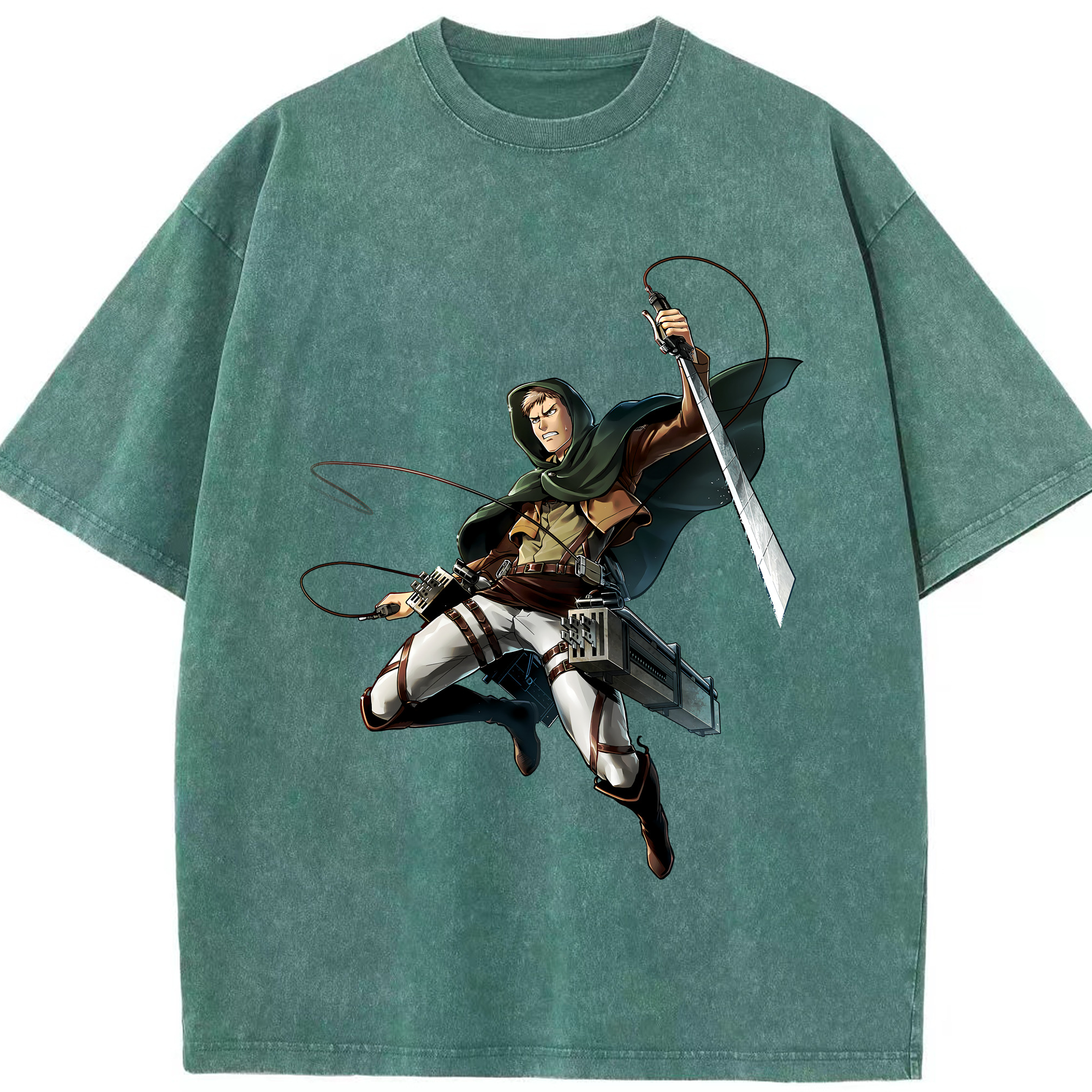 （画像用） 進撃の巨人 Attack on Titan 綿100% ヴィンテージ風 半袖Tシャツ（フロントプリント）